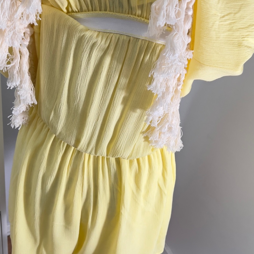 The Vanity Room Yellow Swim Cover-Up Romper - Picture 6 of 10